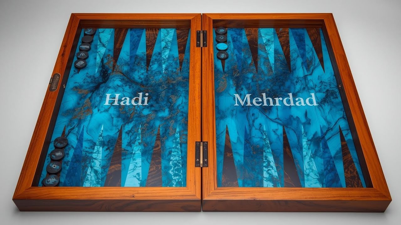 Process of making epoxy resin Backgammon Board/ساخت تخته نرد رزینی زیبا