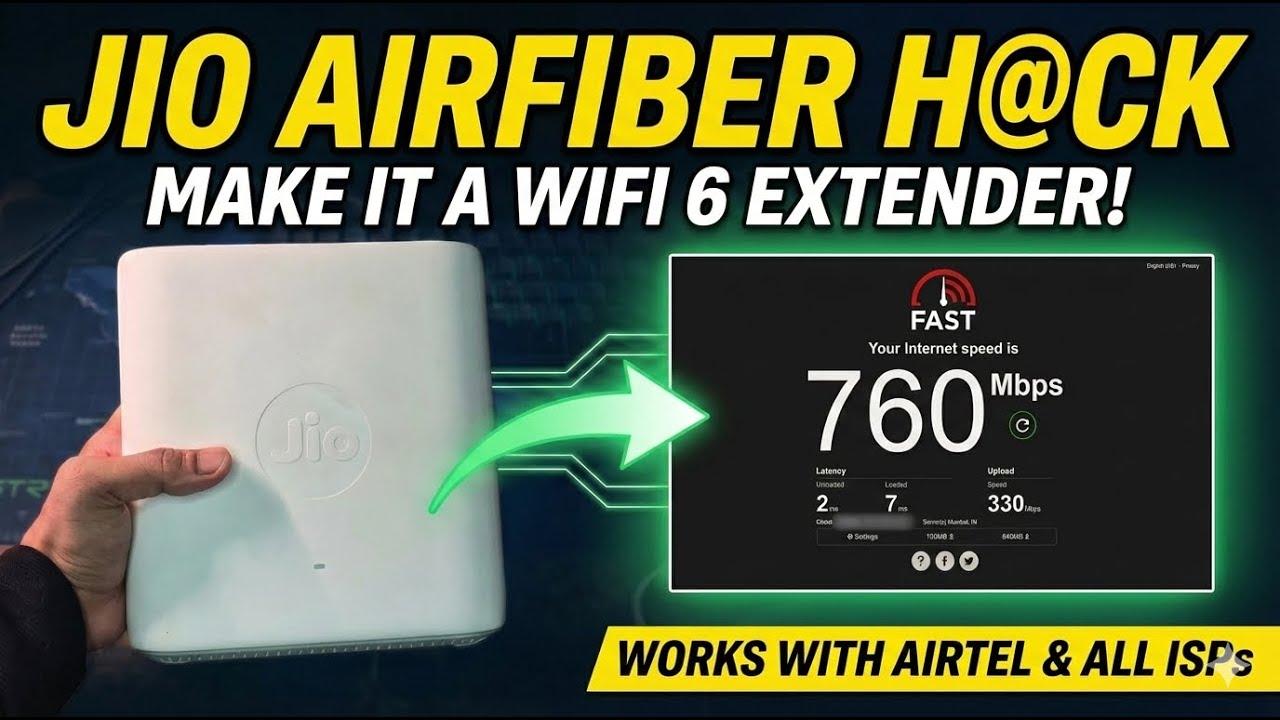 Don't Buy an Extender! Unlock Wi-Fi 6 on Old Jio AirFiber Router (Works with All ISPs) Full Guide!
