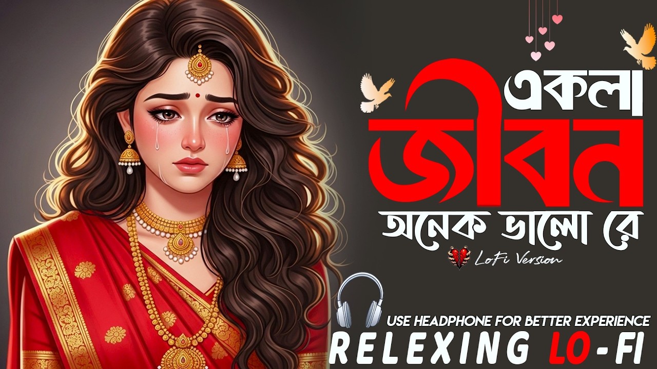 একলা জীবন অনেক ভালো রে বন্ধু | Bangla Sad LoFi Jukebox | Heart Touching Vibes | Slowed & Reverb ...