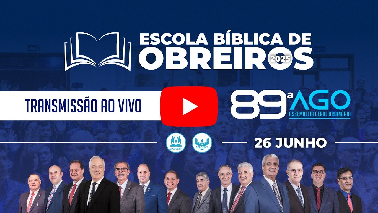 EBO, Escola Bíblica de Obreiros na 89ª AGO, da CIADESCP em Piratuba/SC.