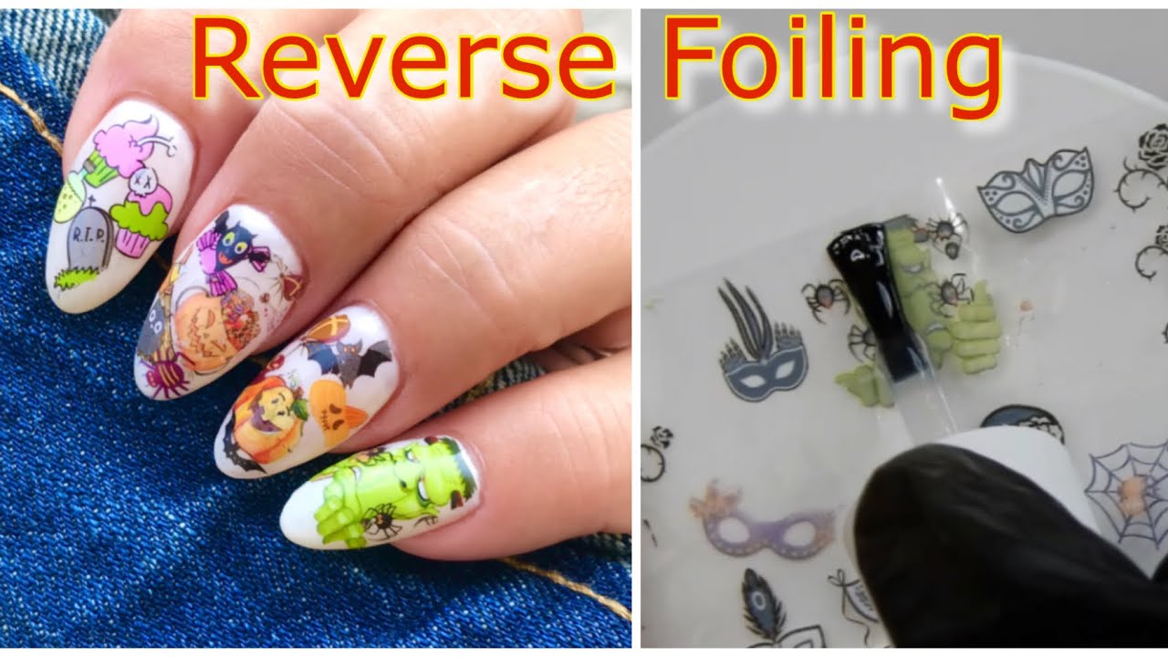 REVERSE NAIL FOILING  |  Apply Foil Gel On The Foils Instead Of The Nail  | Foiling Made Easier !