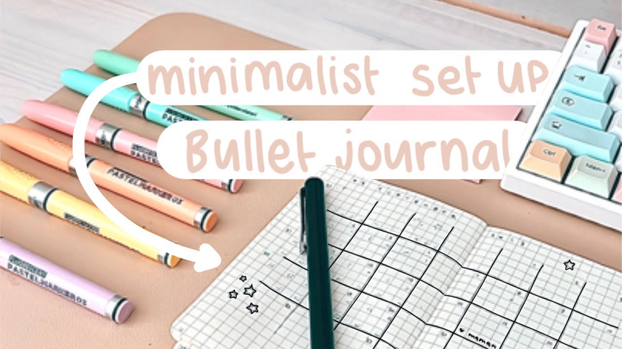 Минималистичное оформление ежедневника Bullet Journal формата A6