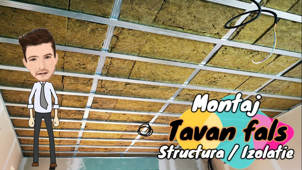 Montaj Tavan (Fals) pentru Gips Carton | Structura Metalica / Izolatie Termica
