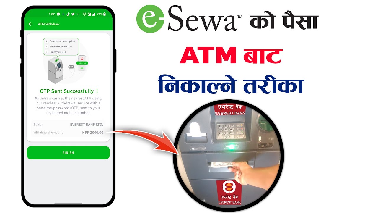 How to Withdraw eSewa Money from ATM? eSewa ko Paisa ATM Bata Nikalne Tarika | KG