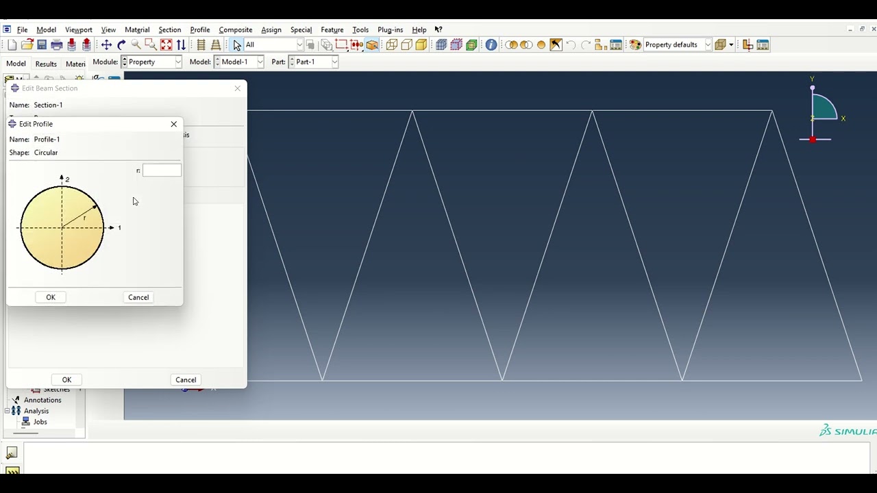 Abaqus line body analysis