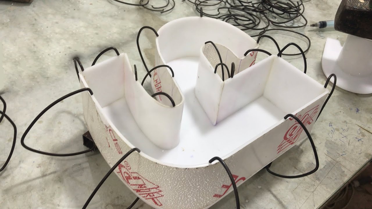 Acrylic letter raising 3D. افضل طريق لف الاكريلك