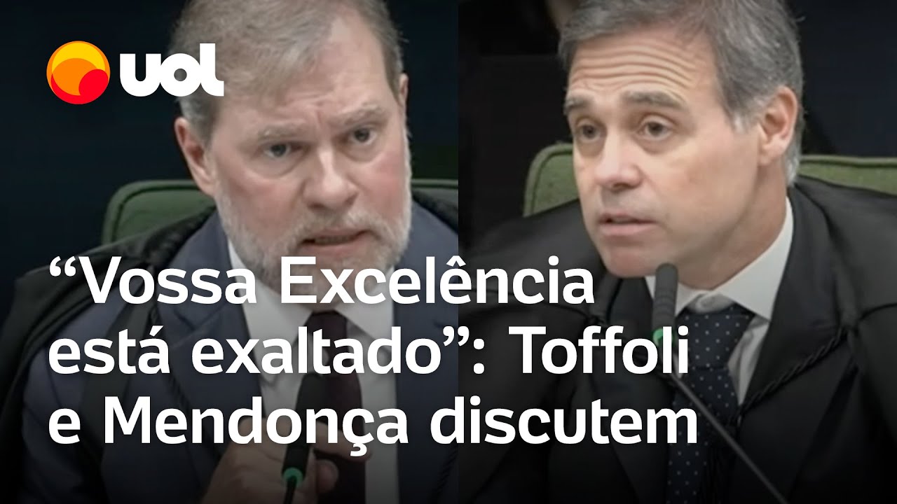 Toffoli e André Mendonça discutem na Segunda Turma do STF: 'Vossa Excelência está exaltado'