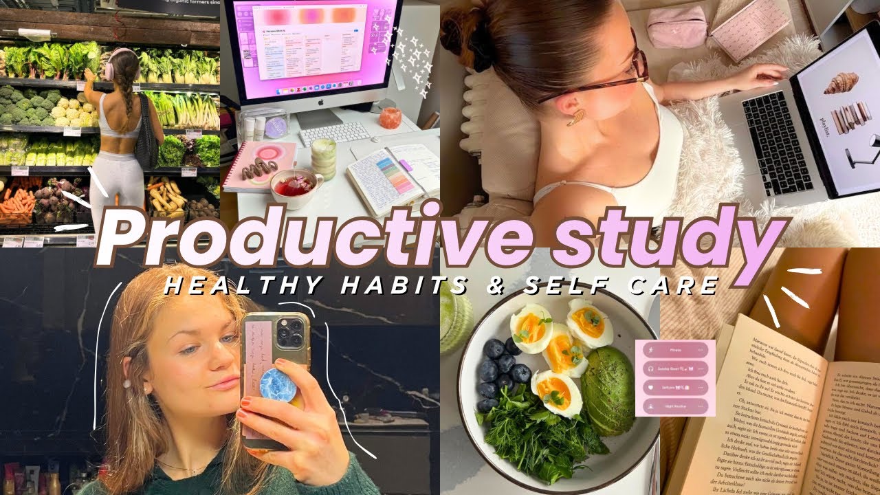 the MOST PRODUCTIVE study vlog | healthy habits, development & living alone