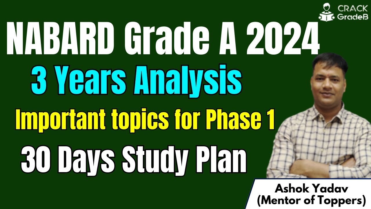 30 Days Study Plan for NABARD Grade A 2024