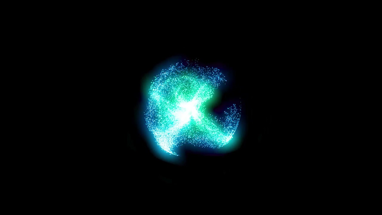 blue particle energy ball loop animation (8m11s)