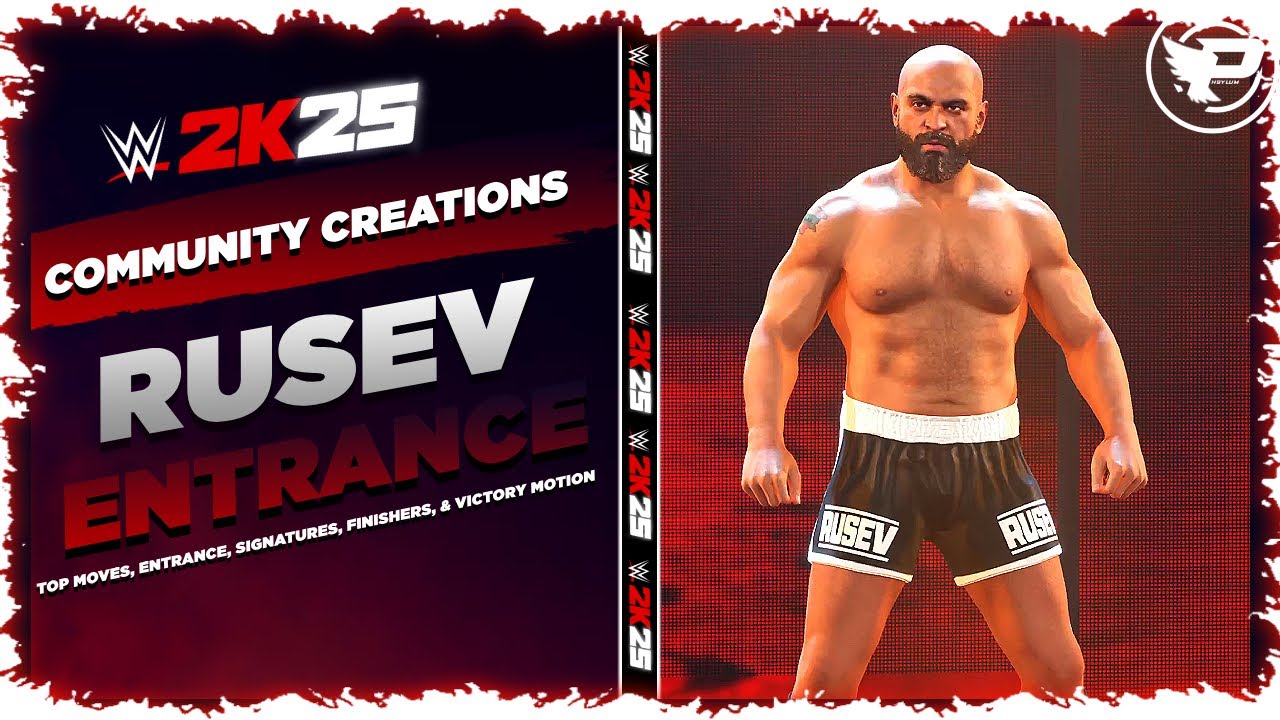 WWE 2K25 RUSEV Entrance, Top Moves, Signatures, Finishers, & Victory Motion (Next Gen)