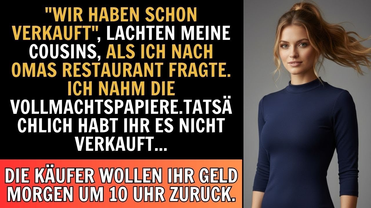 Familie verkaufte Omas Restaurant, ohne es mir zu sagen – aber als sie merkten, welche Dokumente ich
