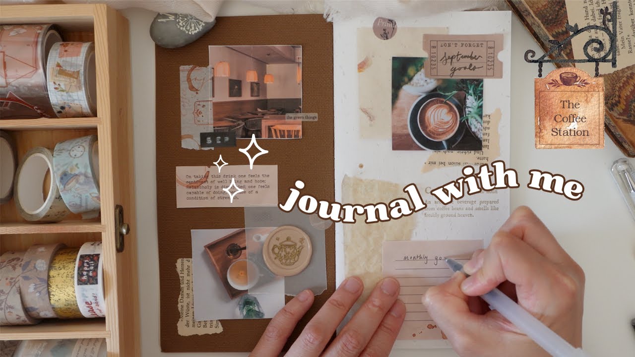 ✨ Cosy Journal with Me -  ☕️ ASMR (no music) - Coffee Shop Theme