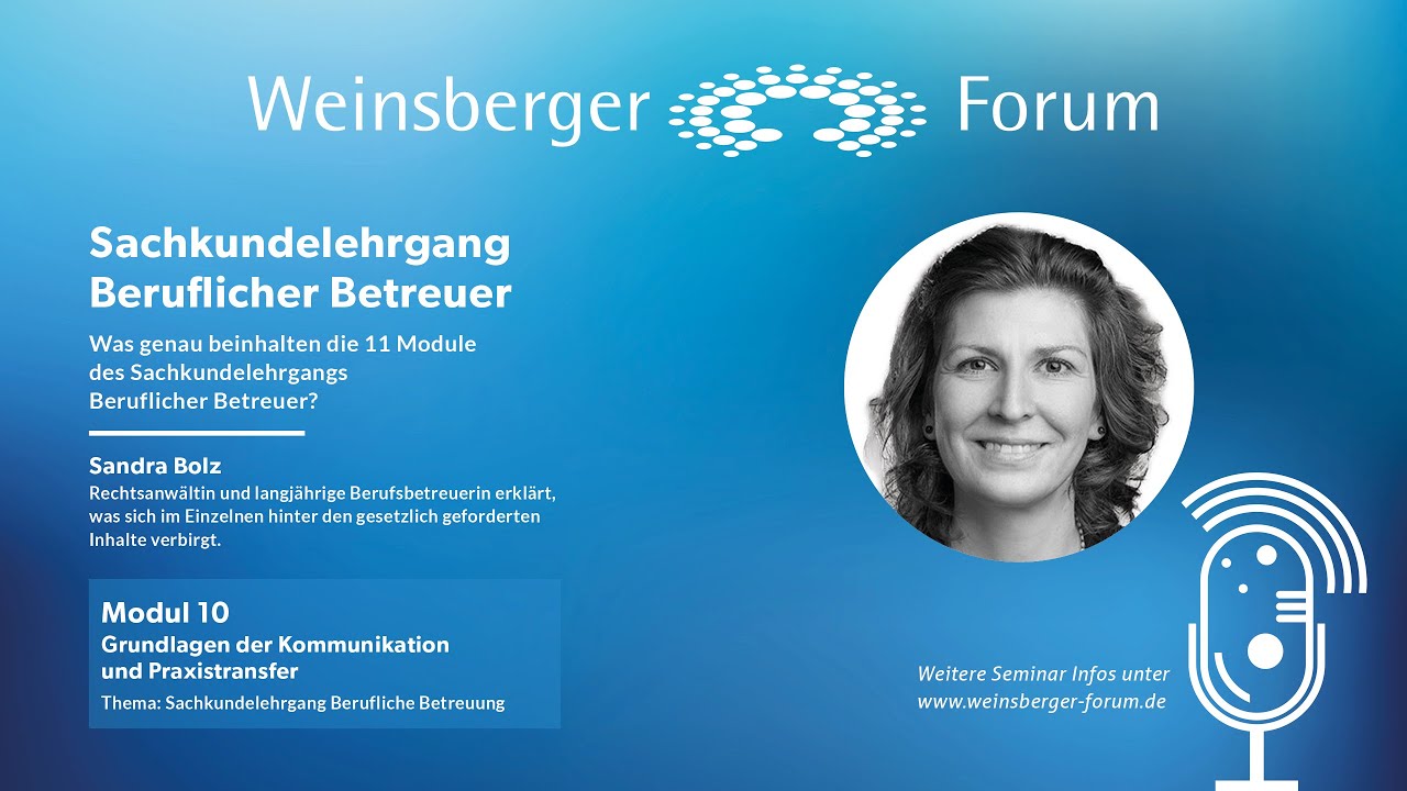 Sachkundelehrgang Beruflicher Betreuer Modul 10