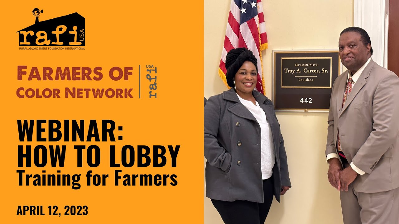 Webinar: How to Lobby - Training for Farmers