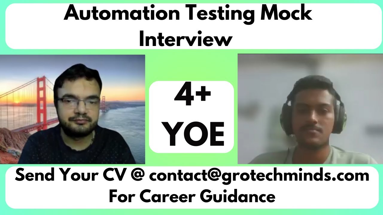 Live Automation Testing Mock Interview | 4+ Years Experience #selenium #automationtesting
