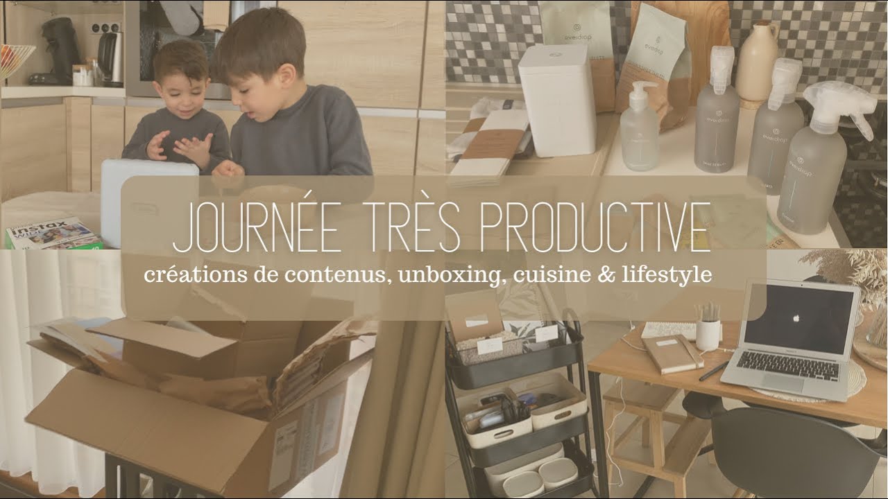 ❥ JOURNÉE TRÈS PRODUCTIVE ╳ CRÉATIONS DE CONTENUS, UNBOXING, CUISINE & LIFESTYLE | VLOG