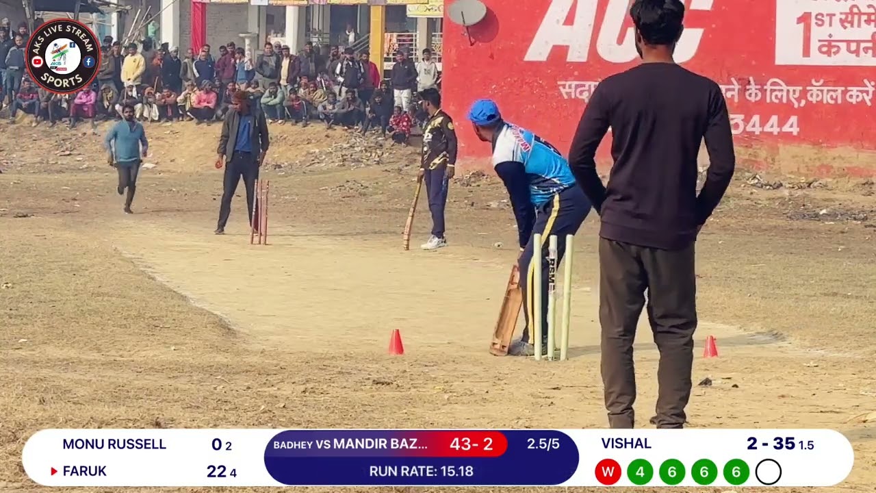 Mandir Bazar VS Badheya Chaukislamiya cricket  Tournament nayagaon