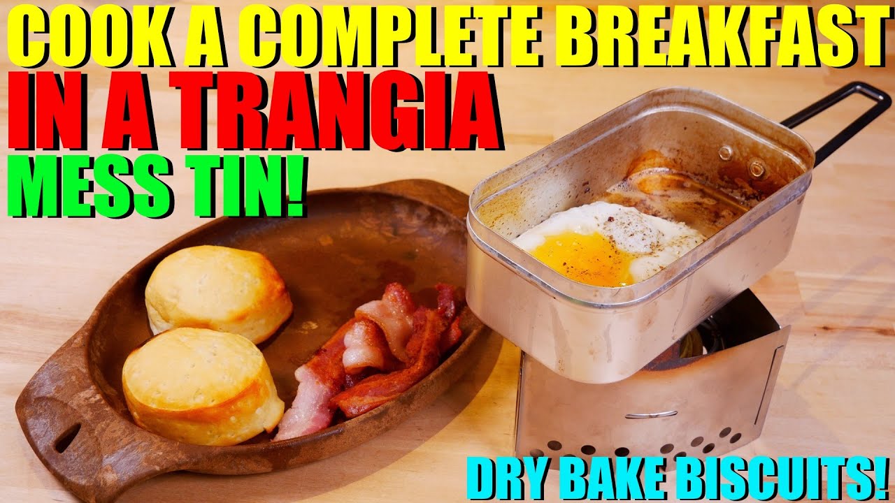 Trangia Mess Tin Breakfast - COMPLETE Breakfast Including Dry Baked Biscuits!