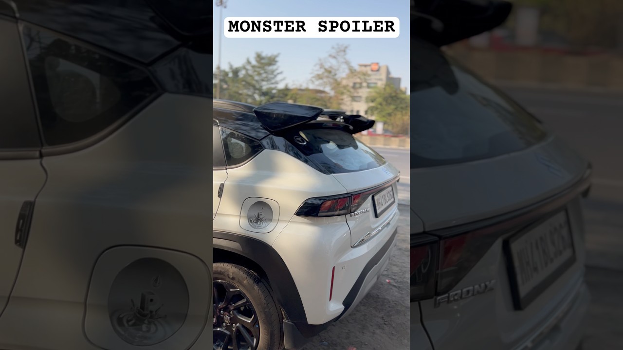 MONSTER SPOILER INSTALLATION IN FRONX🔥FRONX MODIFICATION FRONX MODIFIED📞9820569891 #spoiler #fronx