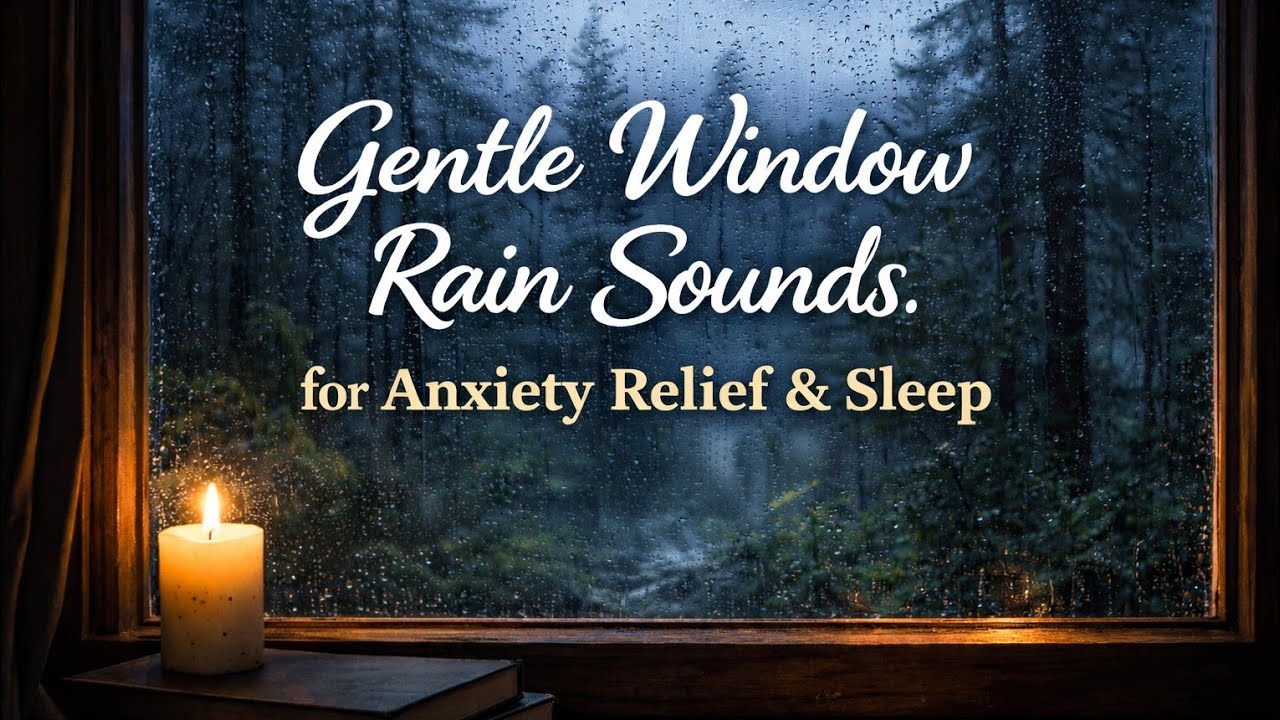 Gentle Window Rain Sounds for Anxiety Relief & Sleep (8 Hours)