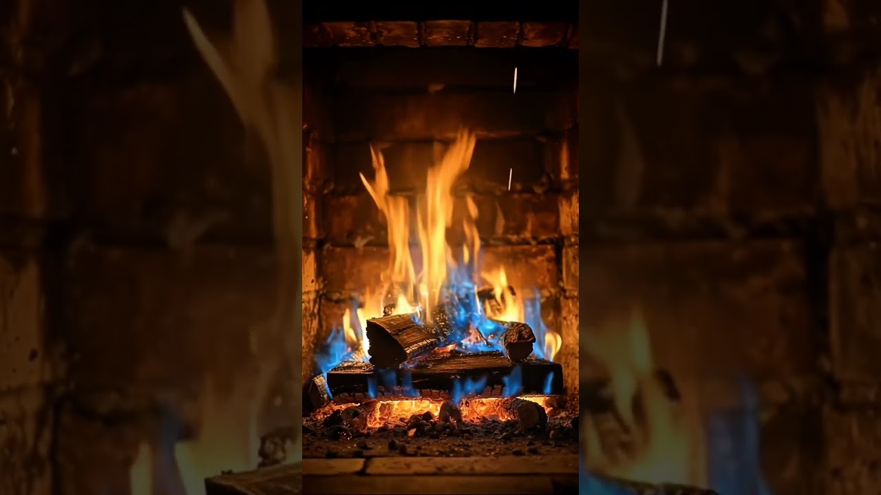 Cozy Fireplace – 10 Minutes of Relaxing Fire Sounds (Vertical 9:16)