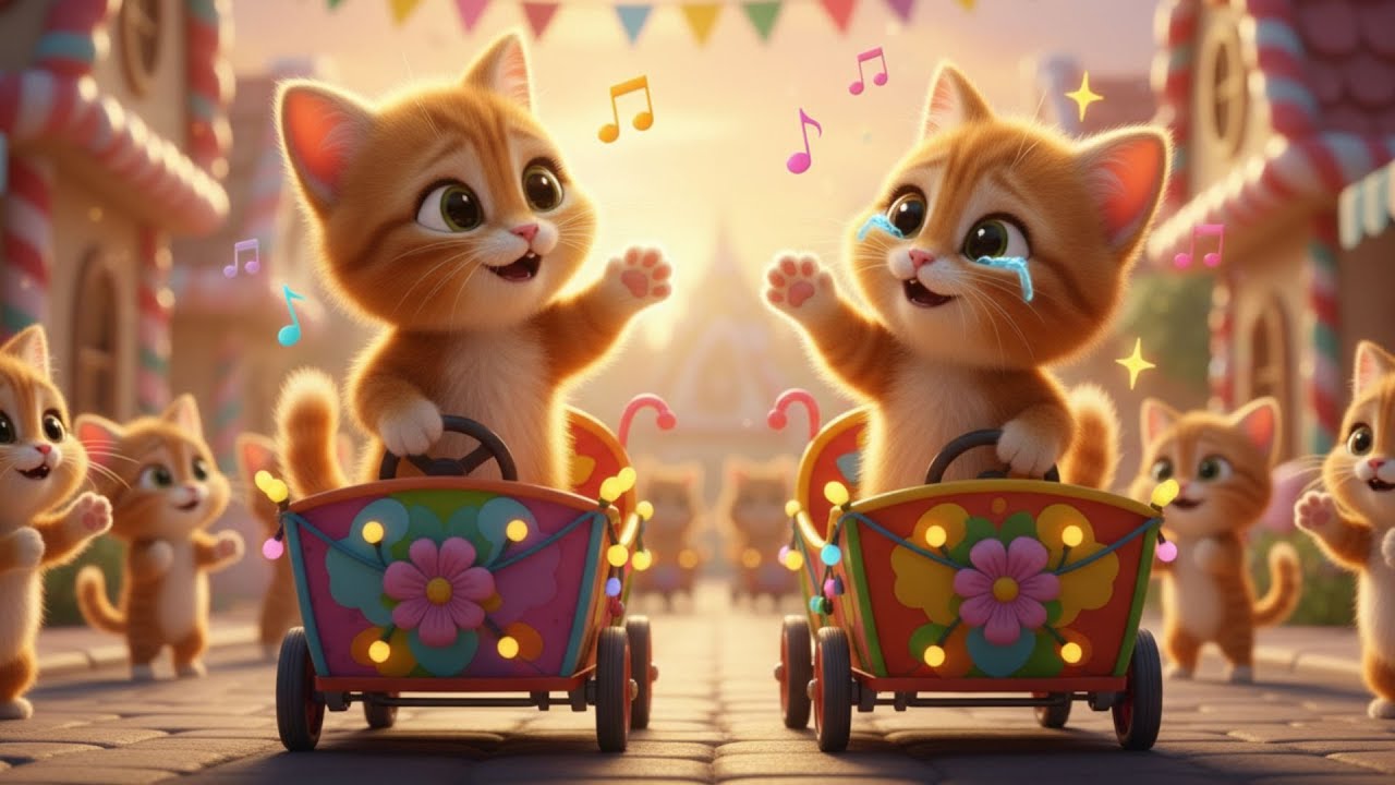 Dancing Cats Parade & Baby Cats Escape the Rainbow Bubble Maze 🌈 | Fun Music for Kids