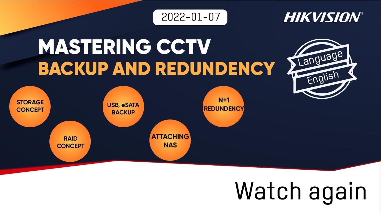 Mastering CCTV Backup & Redundancy -  Sri Lanka  EnglishTraining - 7th January 2022