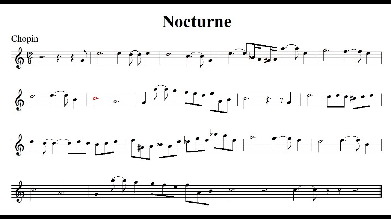 Nocturne, Chopin - Partitura Com Compasso Composto 12/8 #ProfessorAbimael