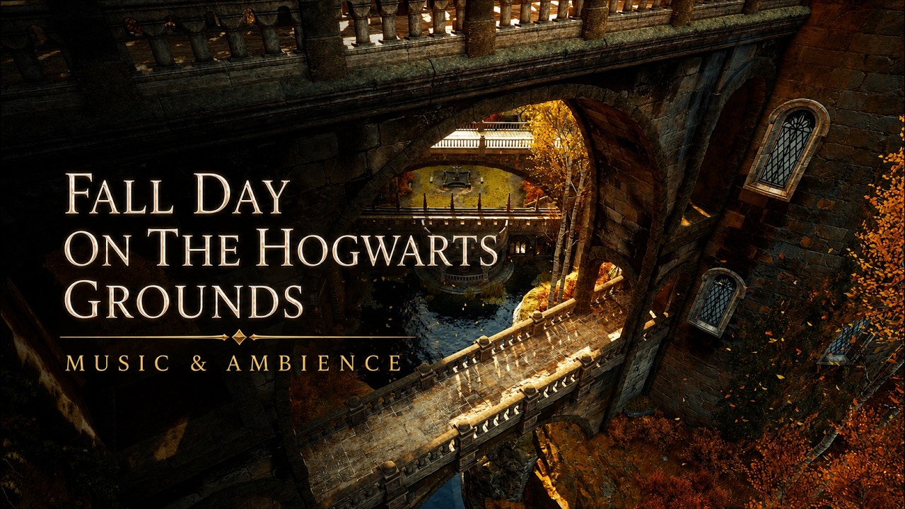 Fall Day on the Hogwarts Grounds 🍂 Relaxing Harry Potter Music & Ambience