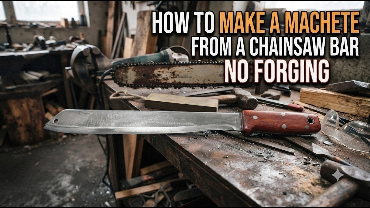 Long knife made from a Chainsaw Bar