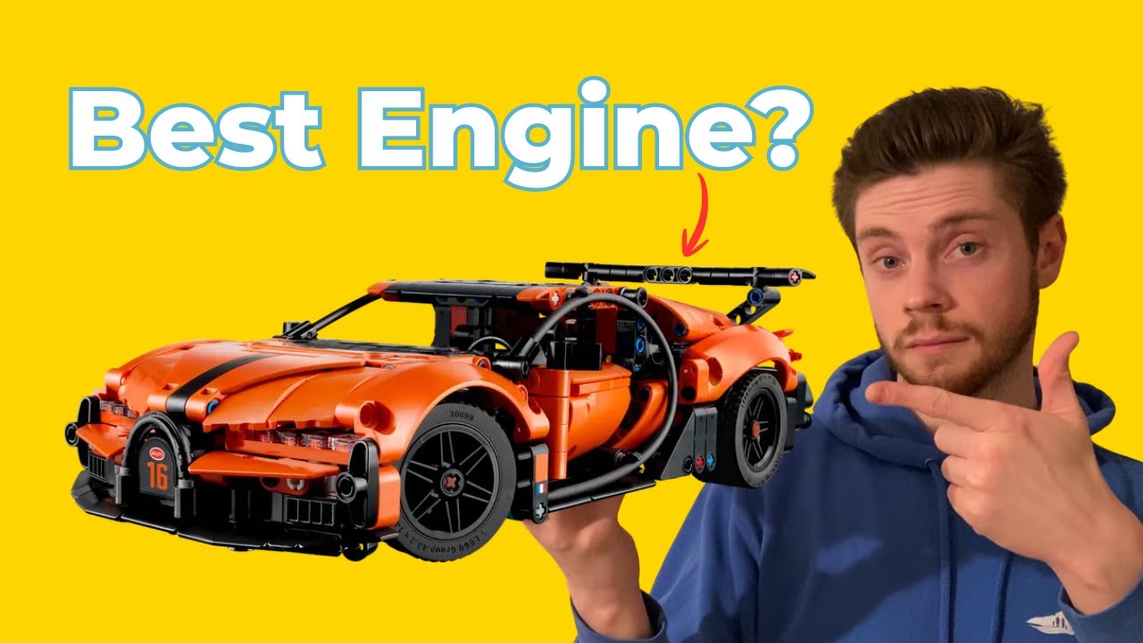 LEGO Technic 42222 Bugatti Chiron Pur Sport Hypercar Review | Best Engine Design?