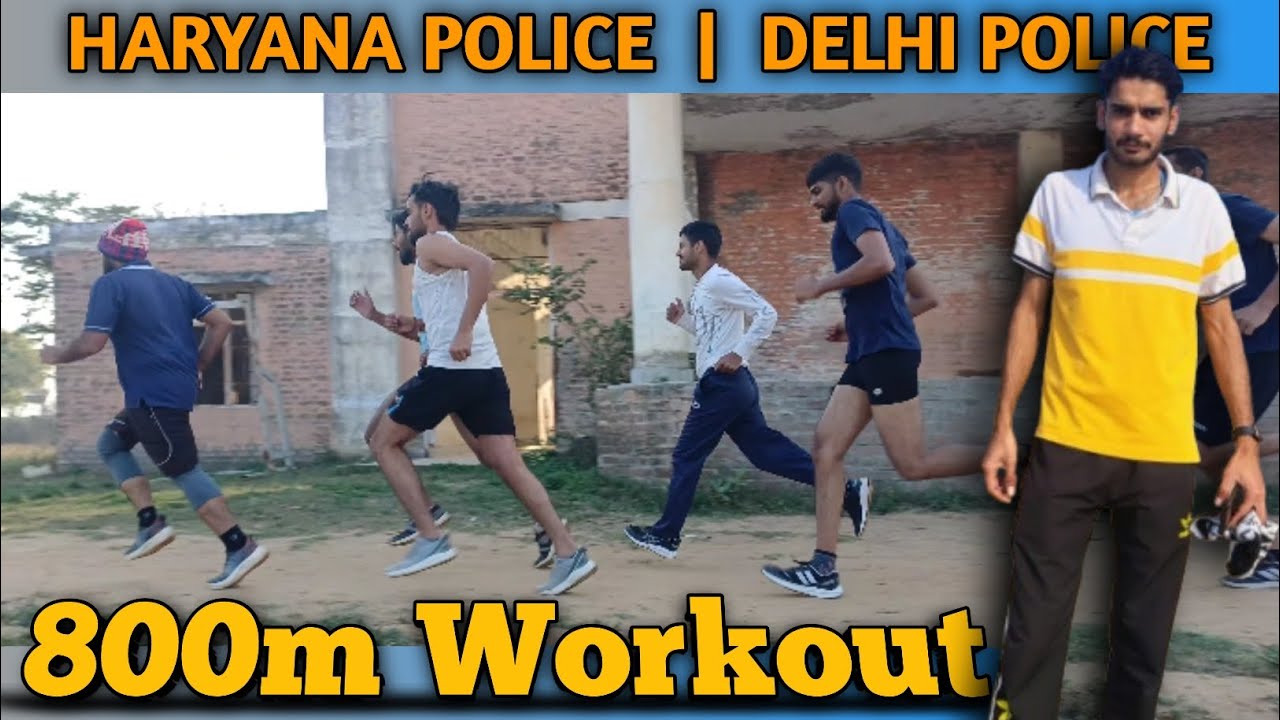 800m workout 🎯 Delhi police workout 🎯 Haryana police 🚨 Delhi police physical ki tyari 