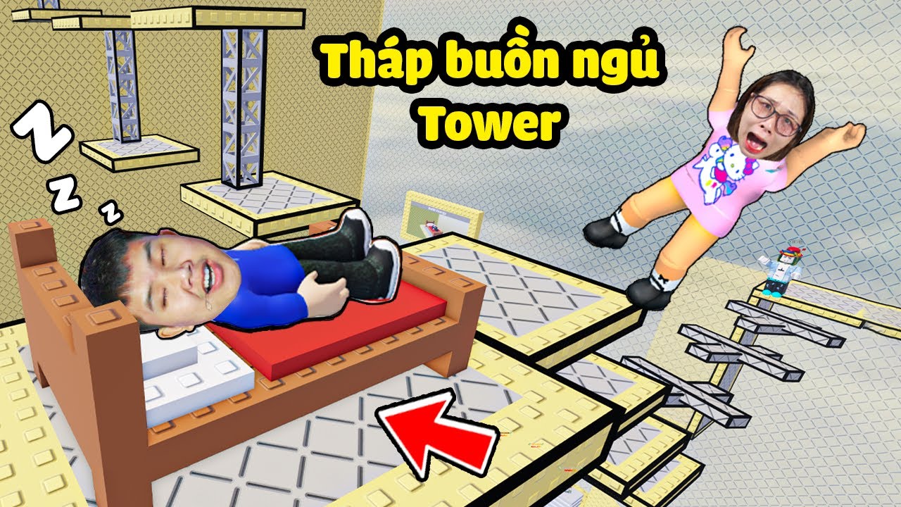 Phá đảo tháp buồn ngủ Sleep Tower vừa đi vừa ngủ gật siêu khó !? bqThanh Thắng Ốc Ngã Nhào
