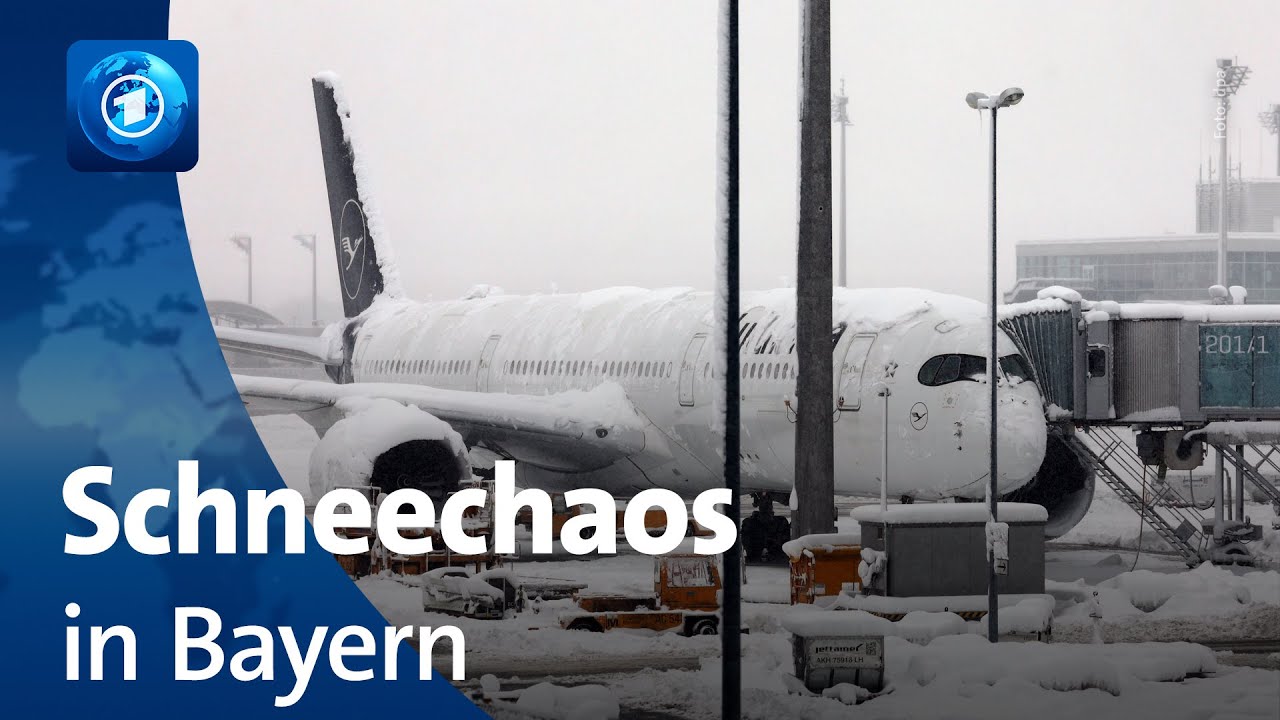 Verkehrschaos nach Schneefällen in Bayern