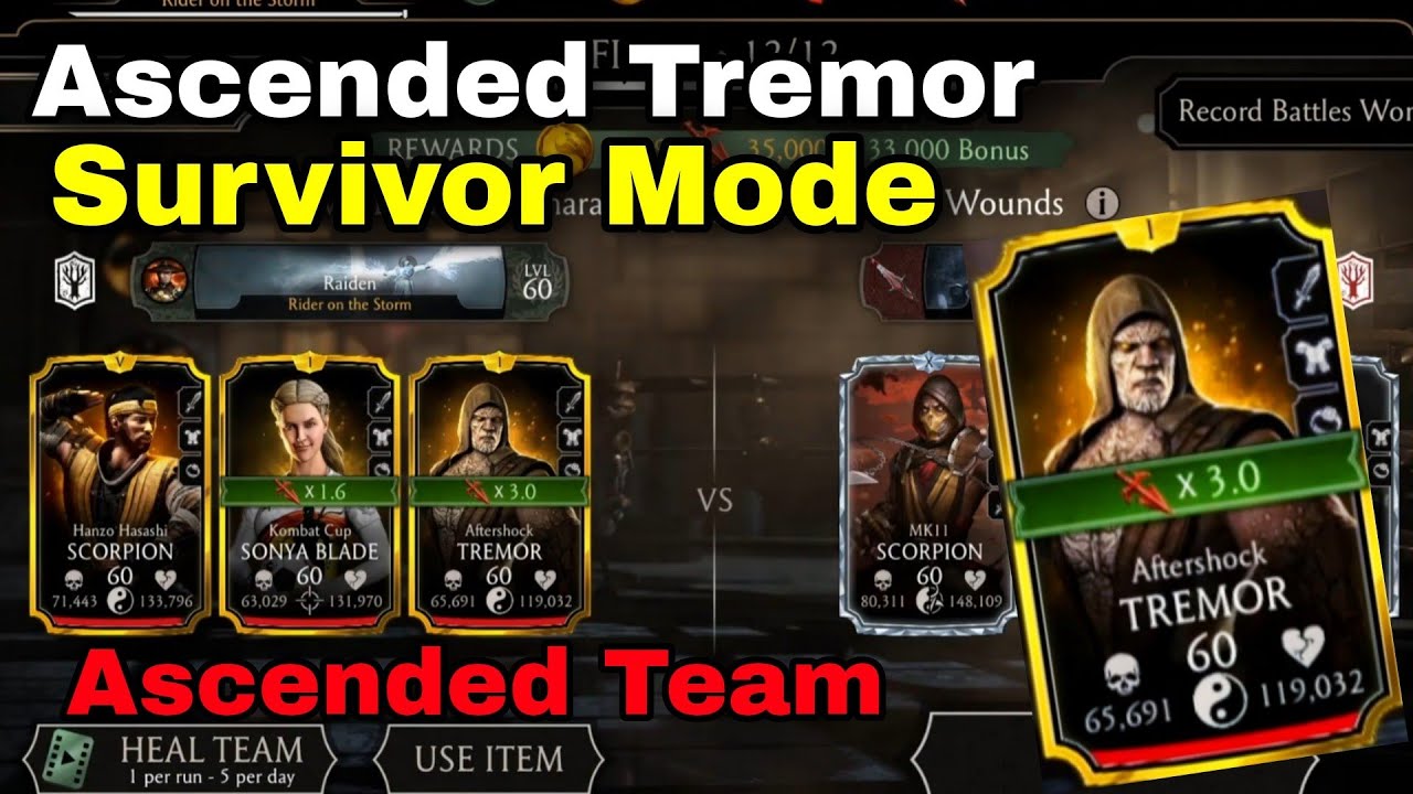 Ascended Tremor with Ascended Team | Survivor Mode Fatal | Mk Mobile