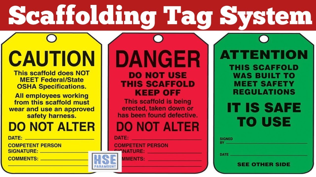 Scaffolding Tag System In Hindi | Green Tag, Yellow Tag and Red Tag
