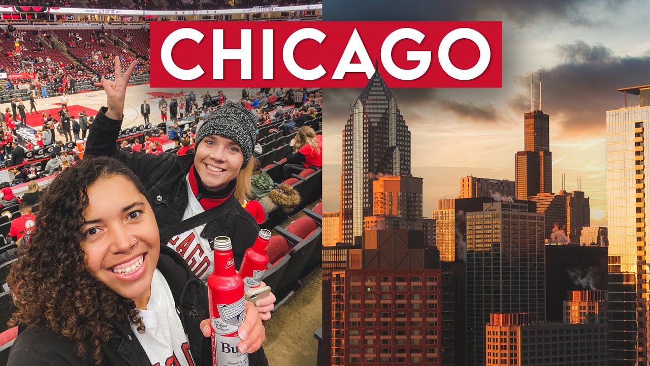 OUR FIRST TIME IN CHICAGO! - Deep Dish Pizza & Chicago Bulls