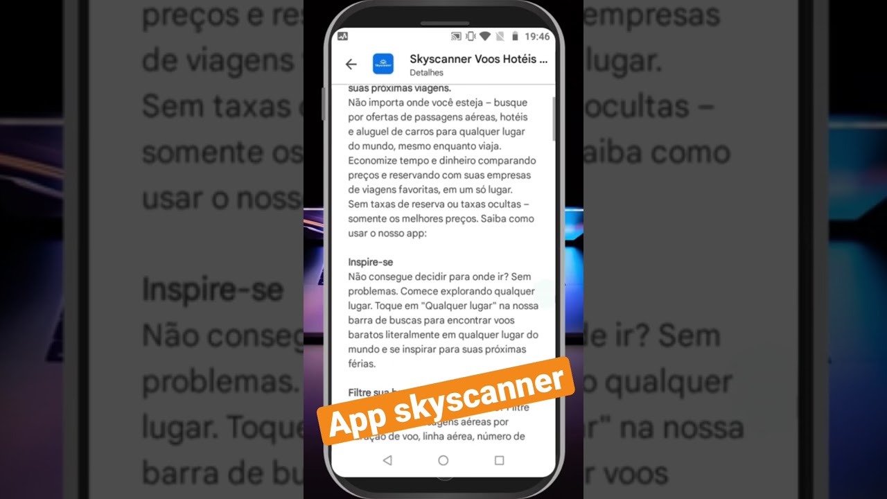 Aplicativo skyscanner
