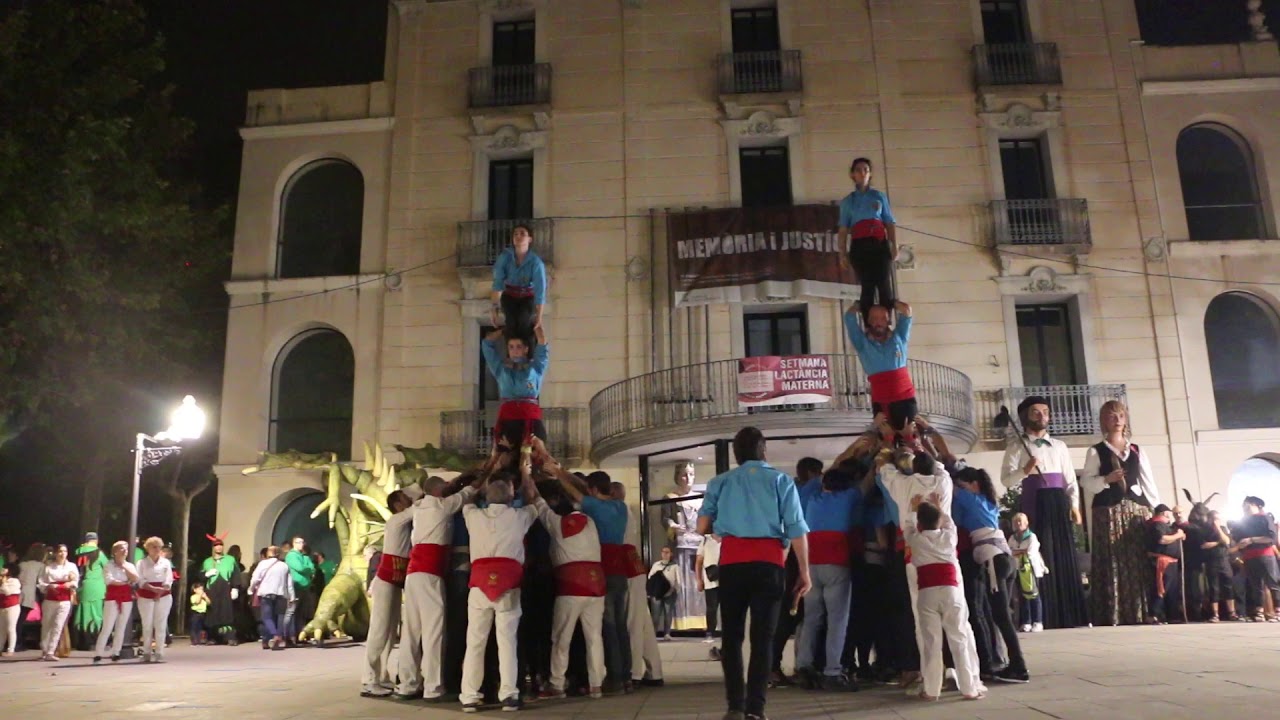 Pilar de 4. Muixeranga de Barcelona🧗‍♂️ Correllengua Olesa  Octubre 1️⃣ 9️⃣