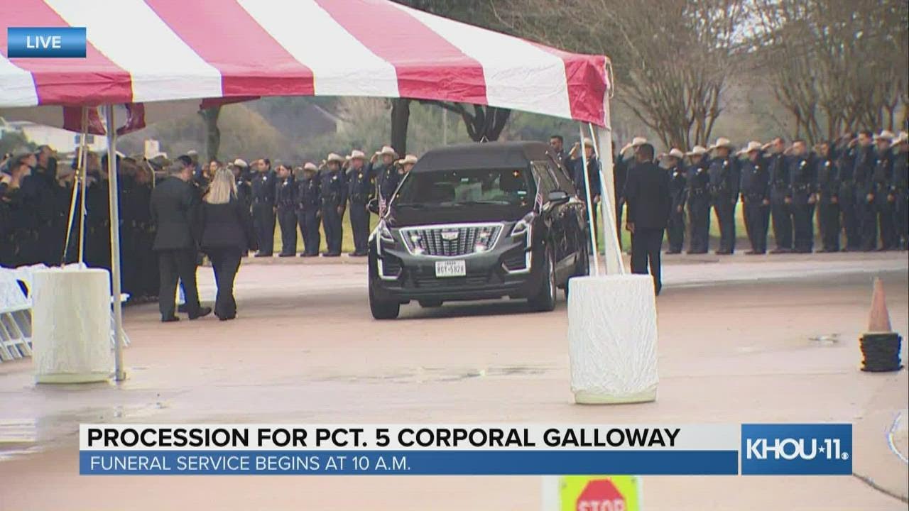 Procession for Cpl. Galloway arrives at funeral service
