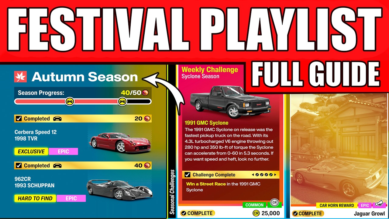 Forza Horizon 6 Festival Playlist Autumn Season - Series 2 Full Guide & Rewards