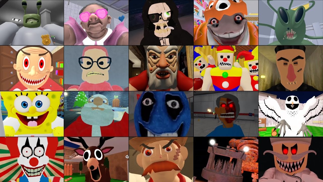 PAPA PİZZA'S, YUMMY'S SUPERMARKET, BARRYS ALIEN, BARRA'S HOUSE, GRANDPA,CARNIVAL ROBLOX JUMPSCARE'S 