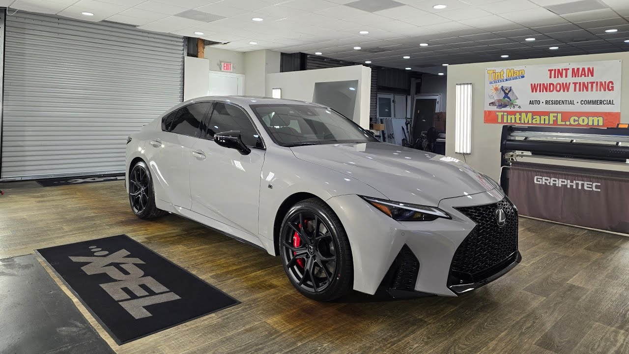 Тонировка стекол Lexus IS500 в Клермонте, штат Флорида, в компании Tint Man Minneola с использова...