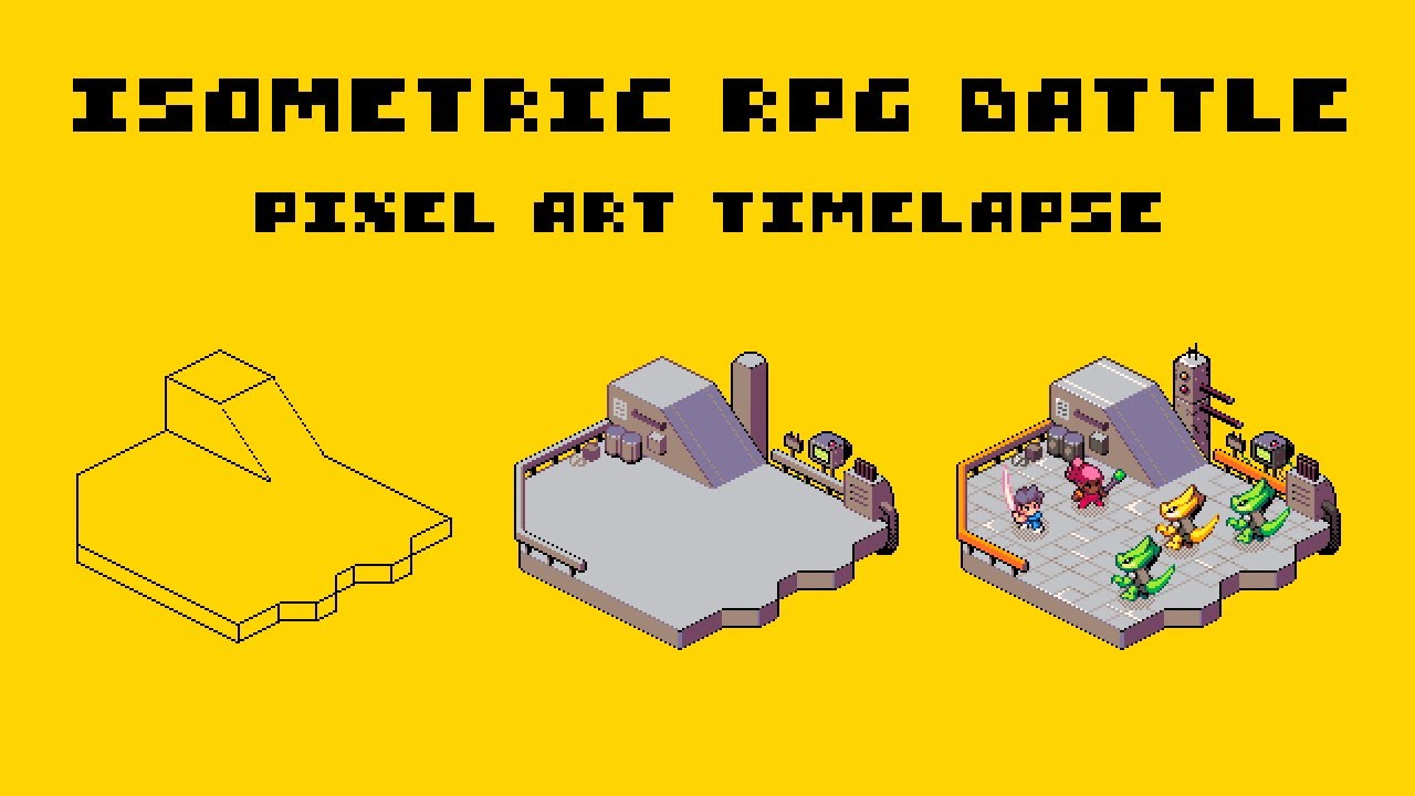 Isometric RPG Battle | Pixel Art Timelapse