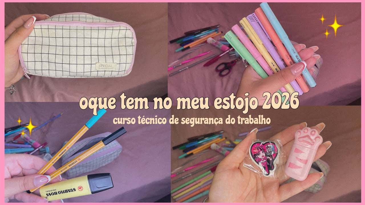 oque tem no meu estojo 2026 ✨🩷