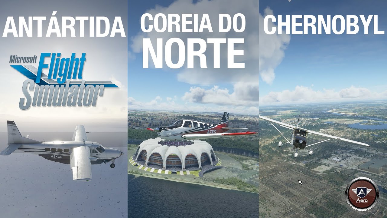 COREIA DO NORTE, CHERNOBYL e outros lugares no Flight Simulator 2020