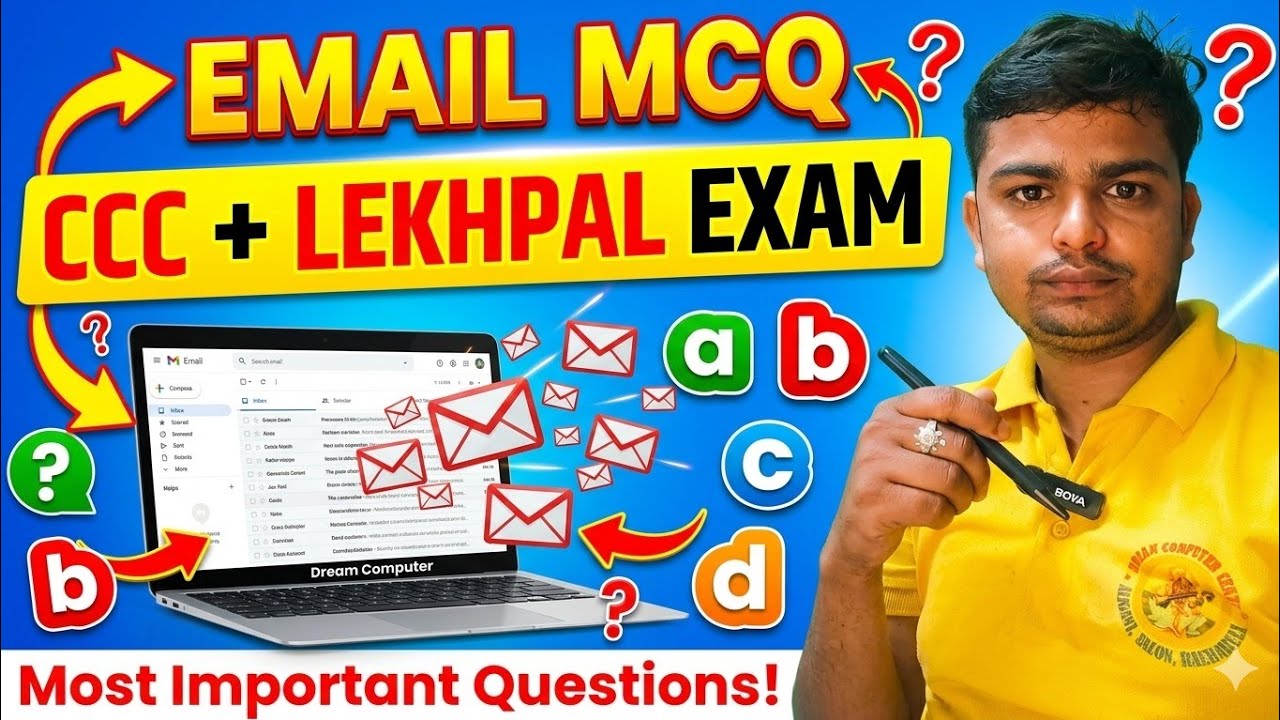 🔥✉️EMAIL IMP Question  | CCC E-mail Question Answer| Lekhpal Computer MCQ