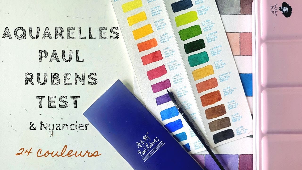 Paul Rubens Watercolors 🎨 | Test & Color Swatches – 24 Aquarelles en détail
