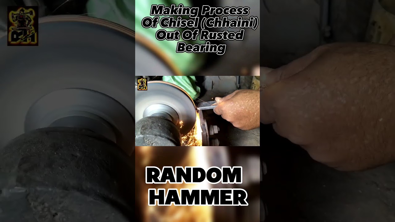 Making CHISEL ( Chhaini) out of Rusted Old Bearing / YOUTUBE SHORTS